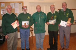 Mark Baker presents the certificates for October